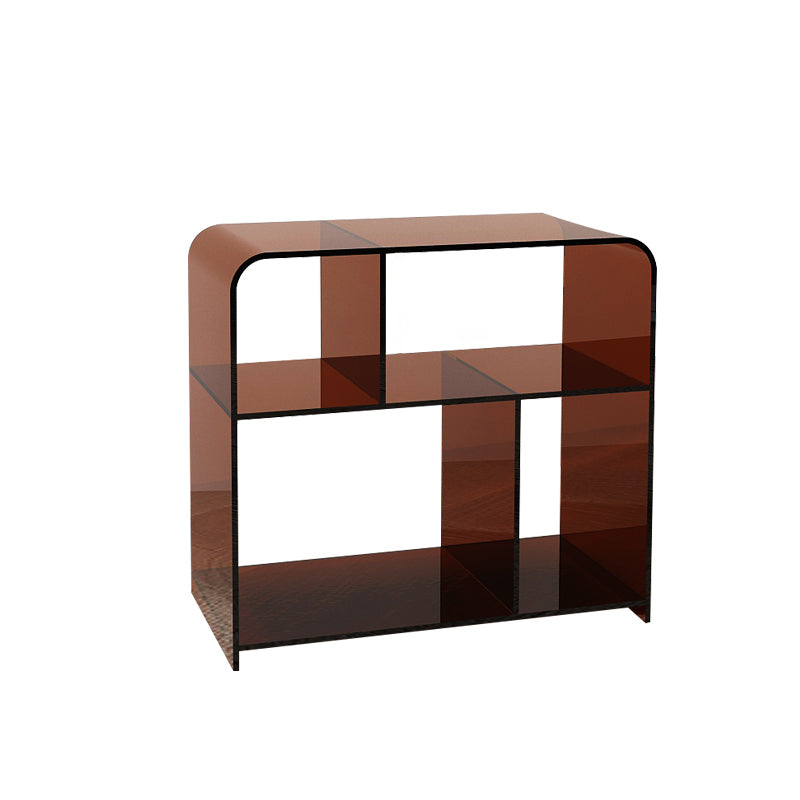 21.7" Tall Sofa Side Accent Table Modern Clear Acrylic End Table with Storage