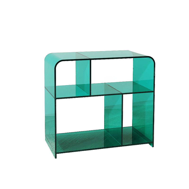 21.7" Tall Sofa Side Accent Table Modern Clear Acrylic End Table with Storage