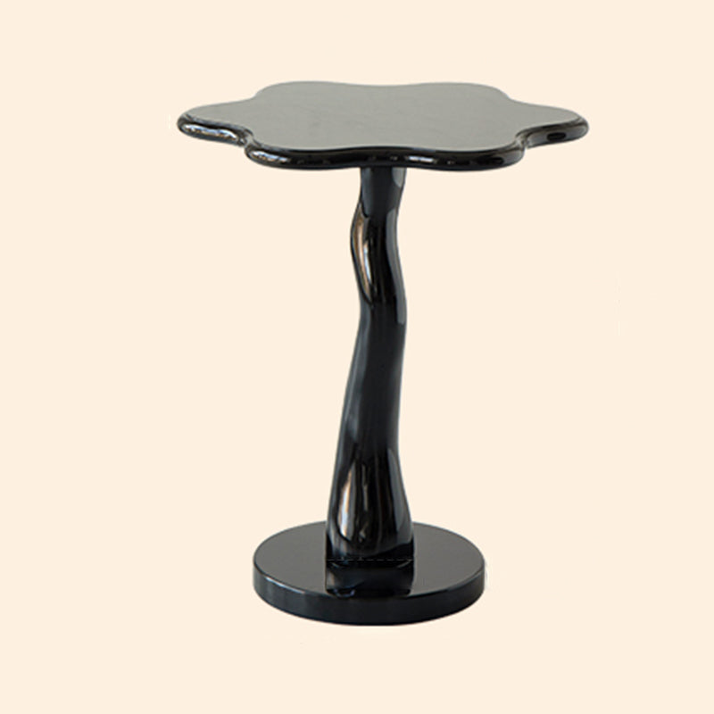 20" Tall Irregular Side Table Pedestal Solid Wood End Table Set