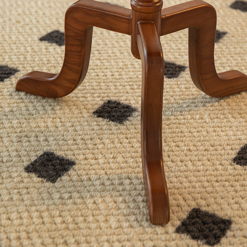 Rustic Round 3 Legs Side Table Solid Wood Tray Top End Table Set