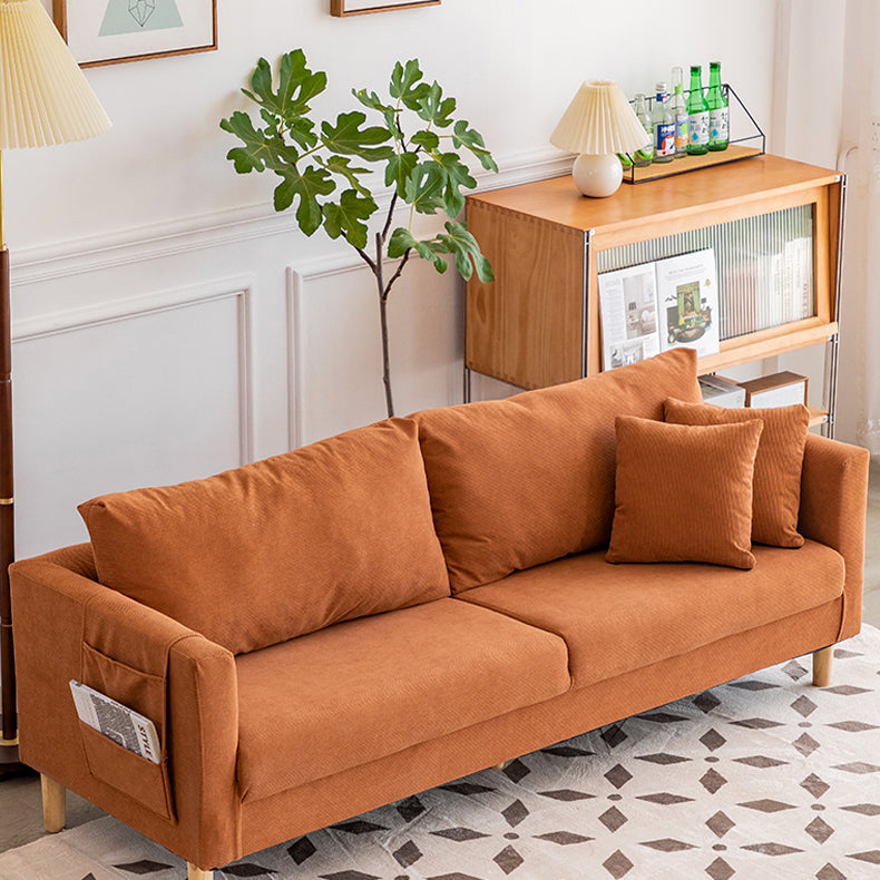 Velvet Sofa 26.77" High Scandinavian Tuxedo Arm Sofa with Storage