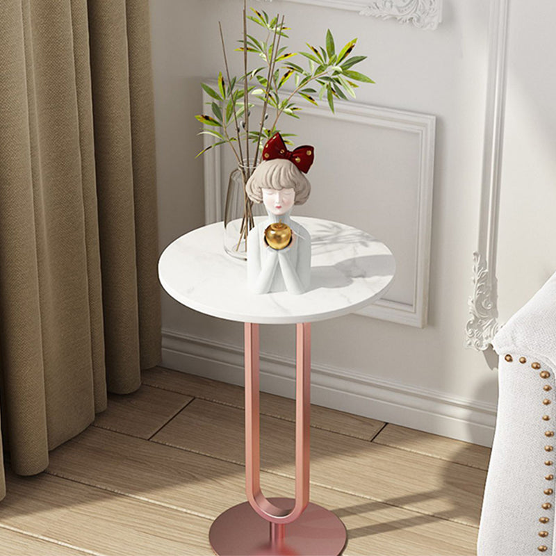 Simple Round Metal Coffee Table Modern Cocktail Table for Living Room