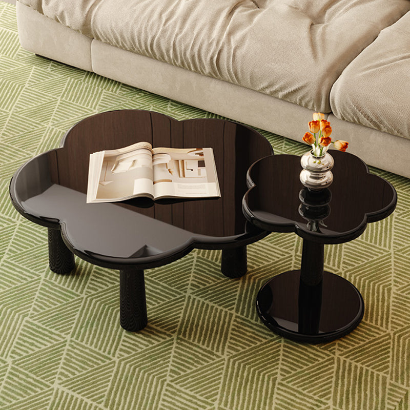 Simple Black Coffee or End Table Contemporary Coffee Cocktail Table with 4 Legs