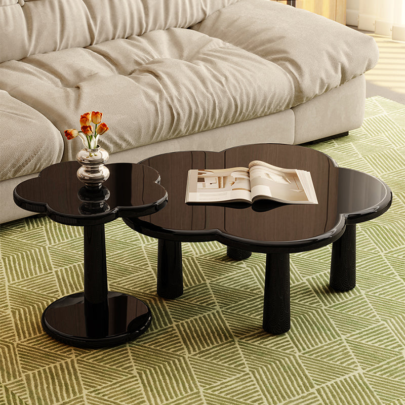 Simple Black Coffee or End Table Contemporary Coffee Cocktail Table with 4 Legs