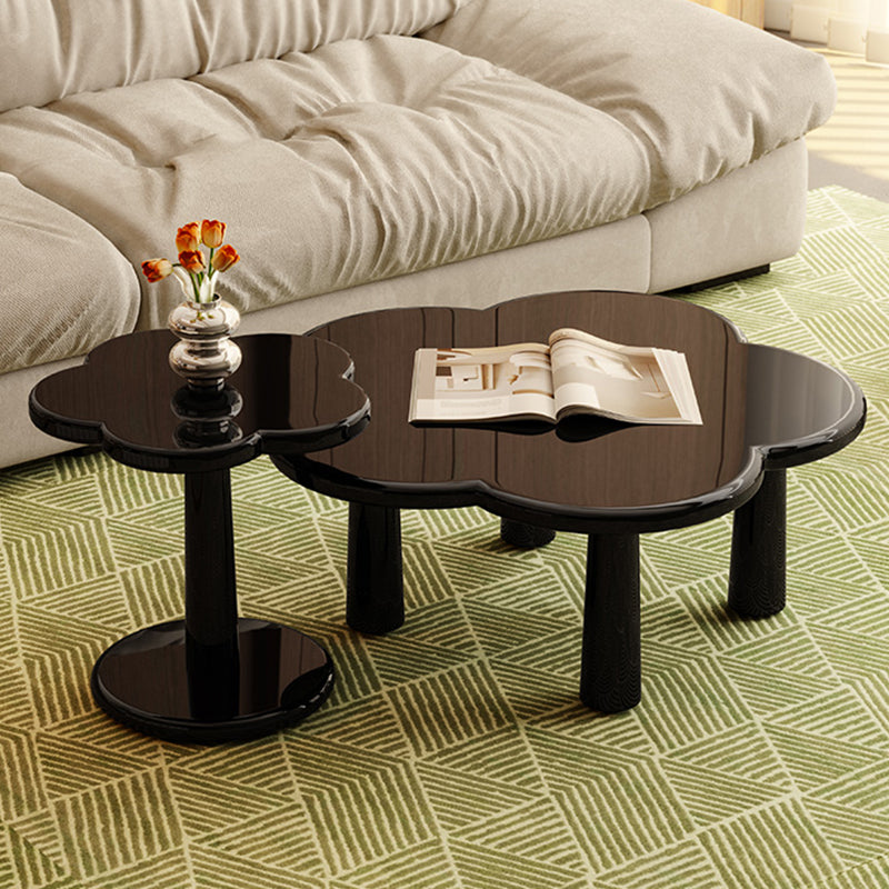 Simple Black Coffee or End Table Contemporary Coffee Cocktail Table with 4 Legs