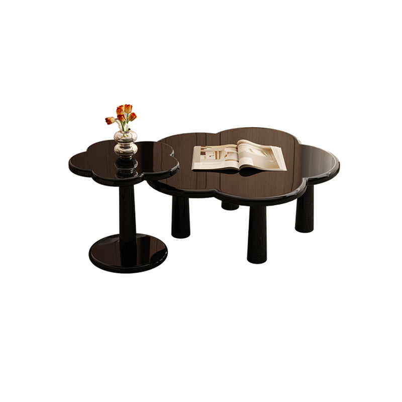 Simple Black Coffee or End Table Contemporary Coffee Cocktail Table with 4 Legs