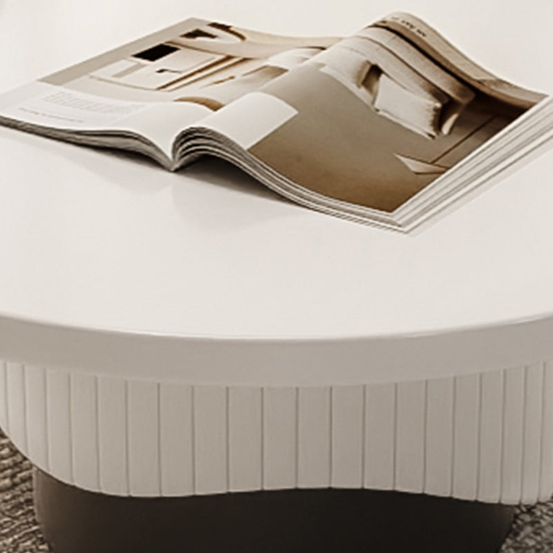Contemporary Cocktail Table Round Pedestal Wood Coffee Cocktail Table