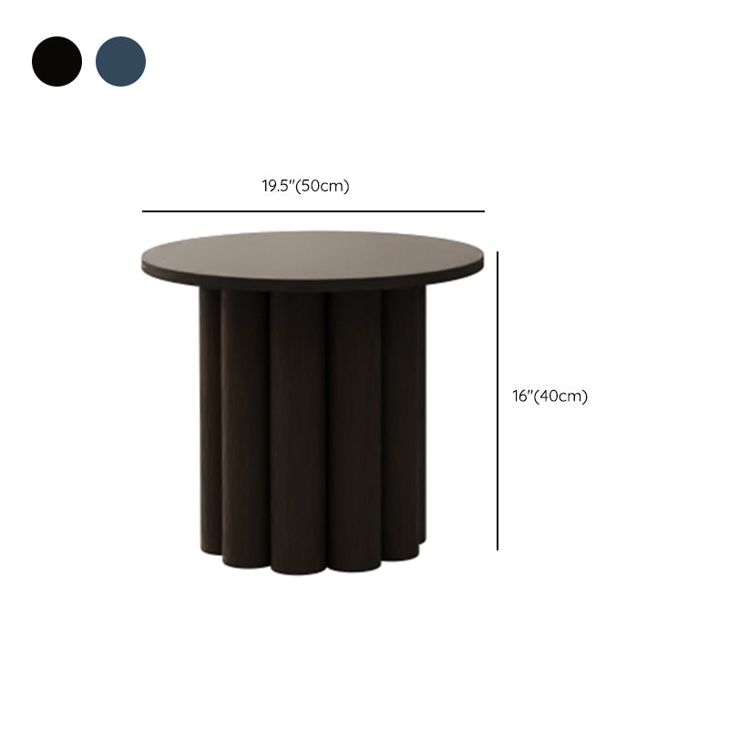 Contemporary Cocktail Table Round Pedestal Wood Coffee Cocktail Table