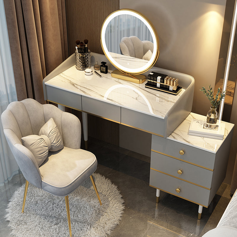 Wooden Vanity Desk Storage Box Vanity Dressing Table for Bedroom