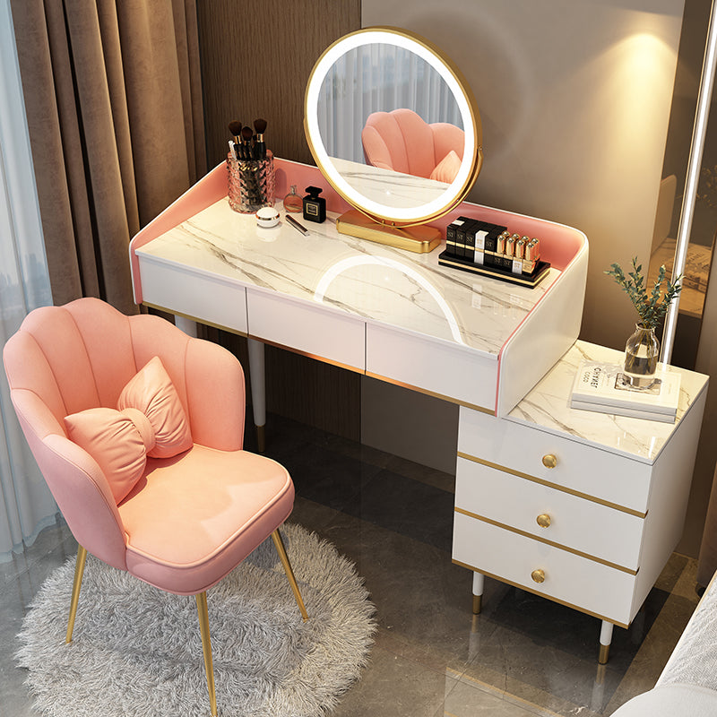 Wooden Vanity Desk Storage Box Vanity Dressing Table for Bedroom