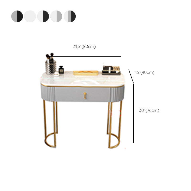 Lighted Mirror Makeup Vanity Storage Box Vanity Dressing Table for Bedroom