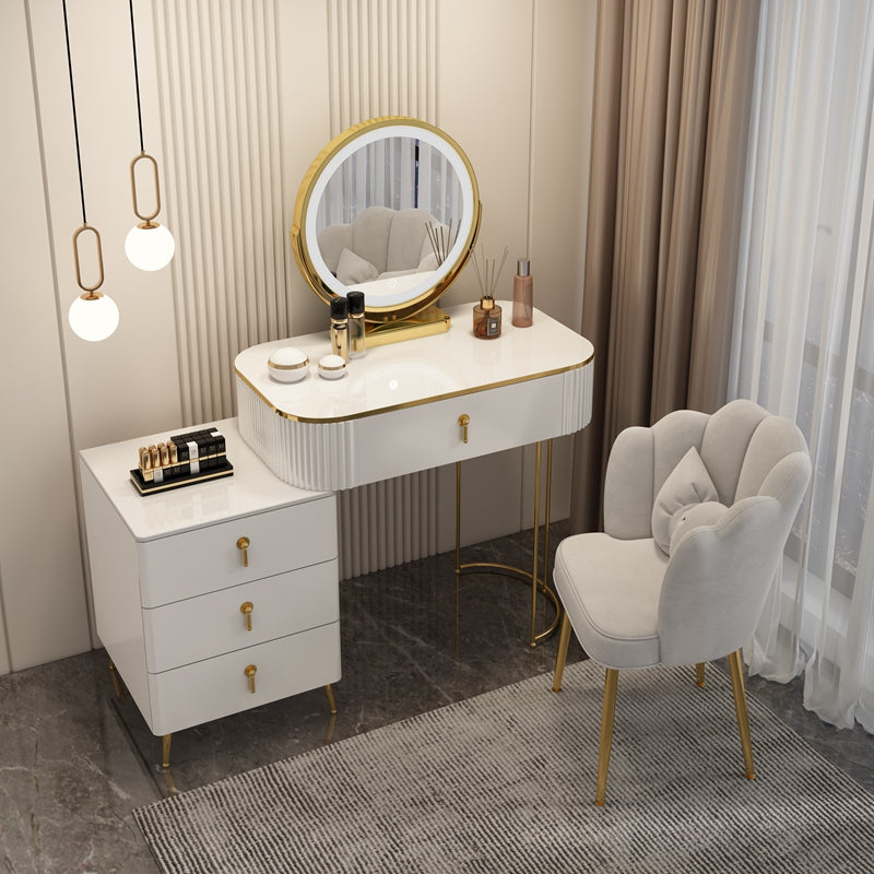 Lighted Mirror Makeup Vanity Storage Box Vanity Dressing Table