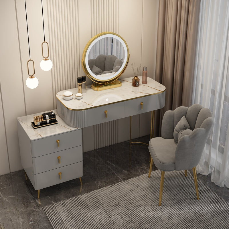 Lighted Mirror Makeup Vanity Storage Box Vanity Dressing Table