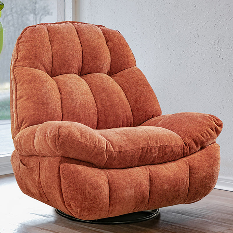 Modern Solid Color Standard Recliner Chenille Recliner Chair with Side Pocket