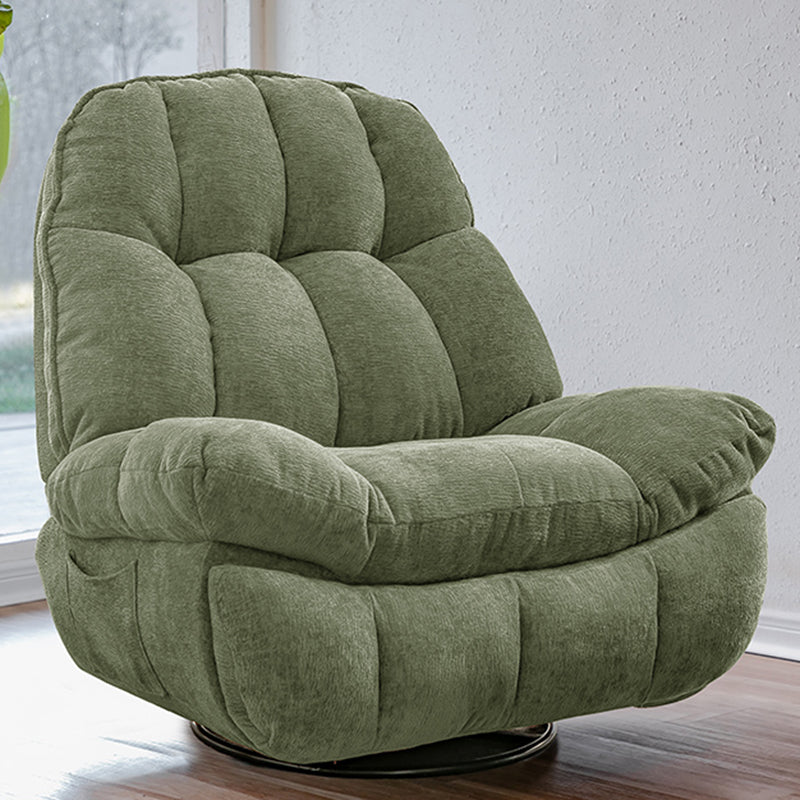 Modern Solid Color Standard Recliner Chenille Recliner Chair with Side Pocket