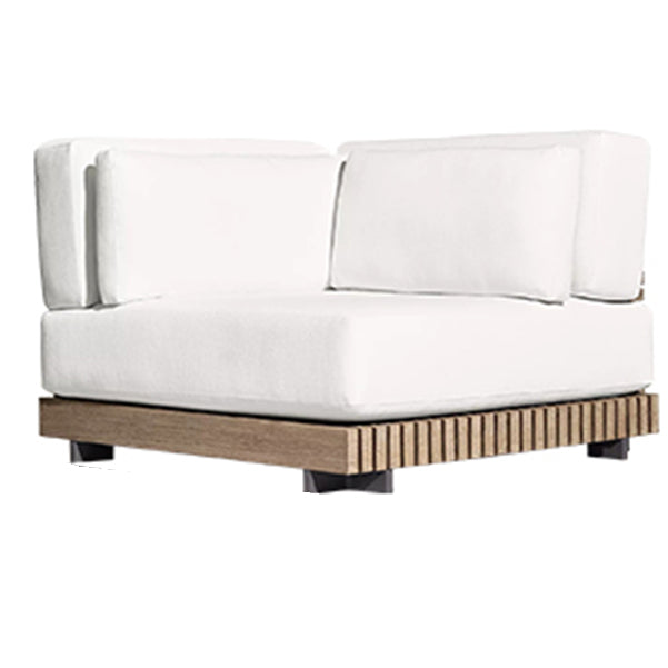 Minimalistic Solid Wood Outdoor Sectional Sofa Farmhouse Water Resistant Outdoor Sectional