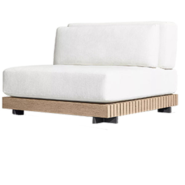 Minimalistic Solid Wood Outdoor Sectional Sofa Farmhouse Water Resistant Outdoor Sectional