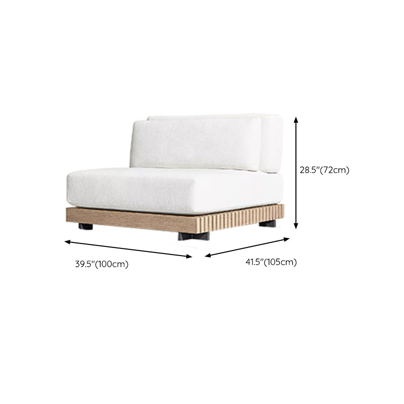 Minimalistic Solid Wood Outdoor Sectional Sofa Farmhouse Water Resistant Outdoor Sectional