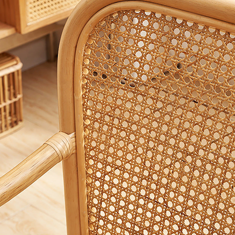 24" Wide Tropical Dining Side Chair Rattan Natural Outdoor Chair