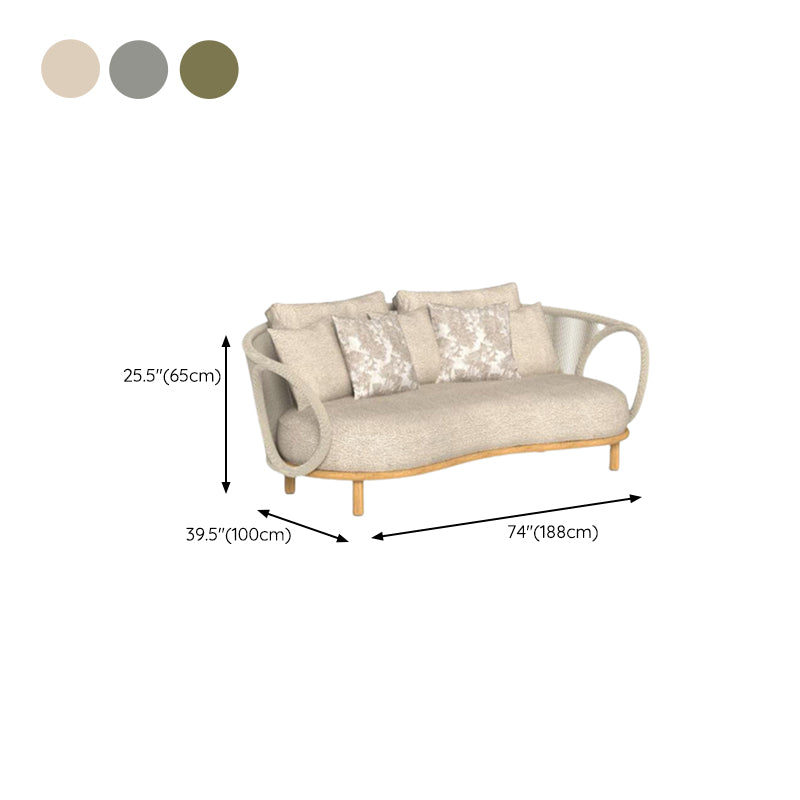 Minimalistic Patio Sofa Farmhouse Style Villa Outdoor Patio Sofa