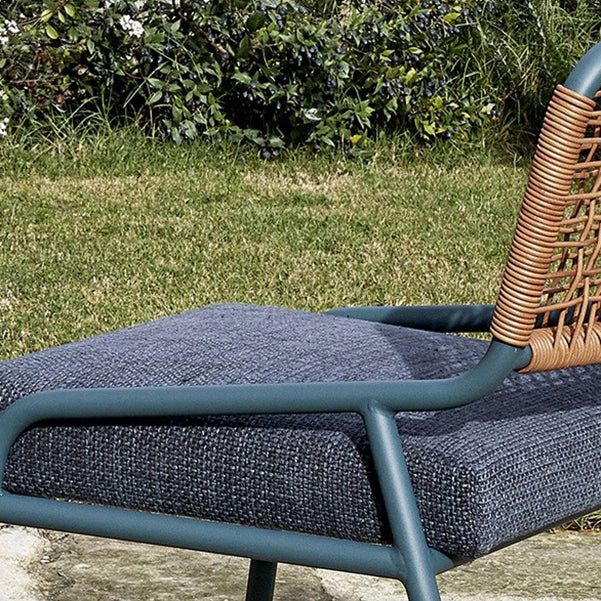 Minimalistic Metal Woven Patio Sofa Modern Style Villa Outdoor Patio Sofa