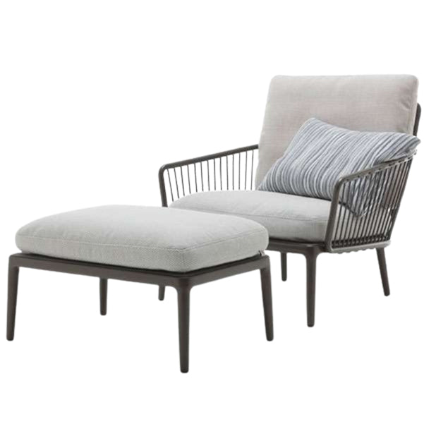 Aluminum Frame Outdoor Sofa Contemporary Water Resistant Patio Sofa