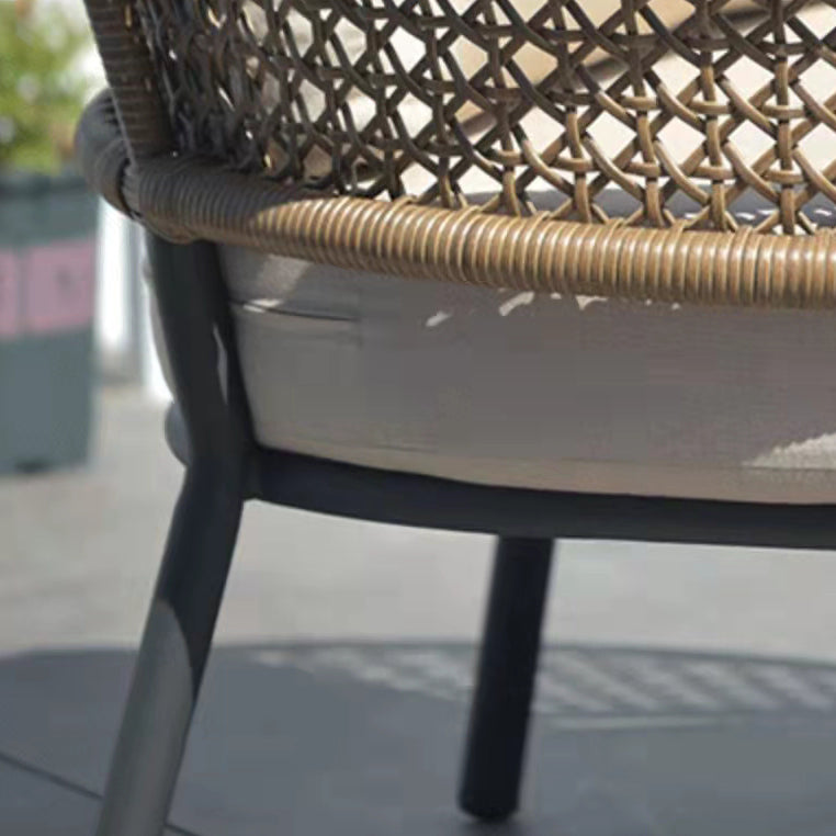 Rust and Water Resistant Patio Sofa Contemporary Outdoor Sofa with Cushion