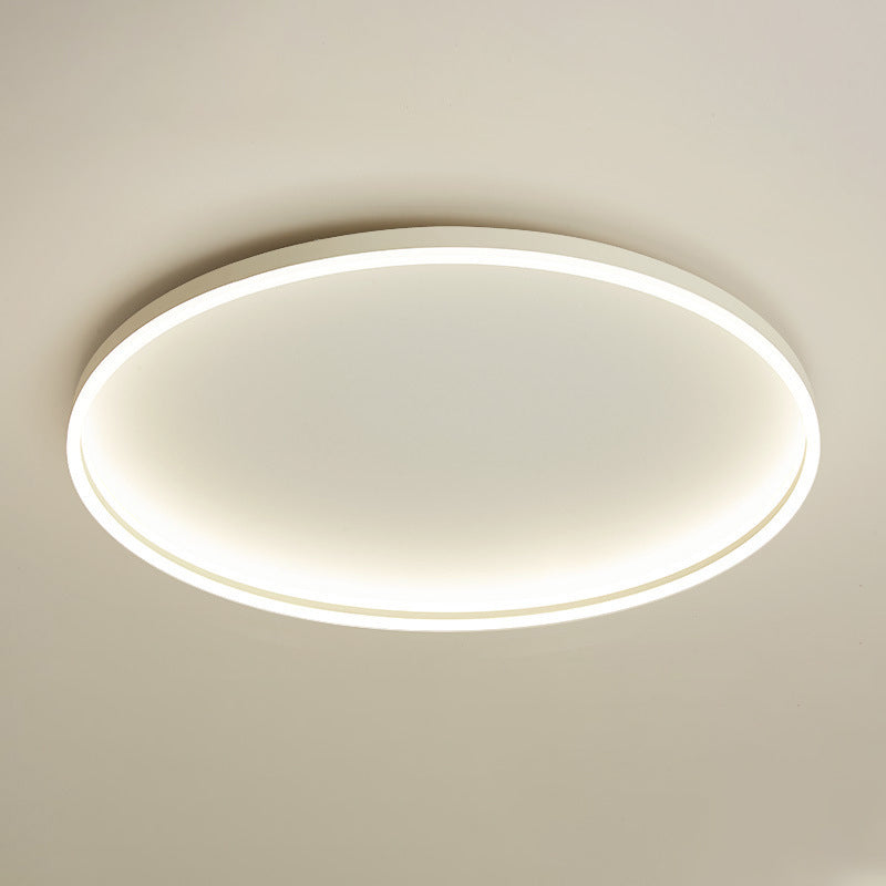 Round Shape Flush Mount Lighting Modern Flush Mount in White Finish