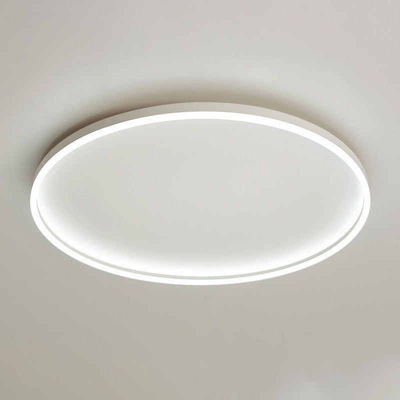 Round Shape Flush Mount Lighting Modern Flush Mount in White Finish