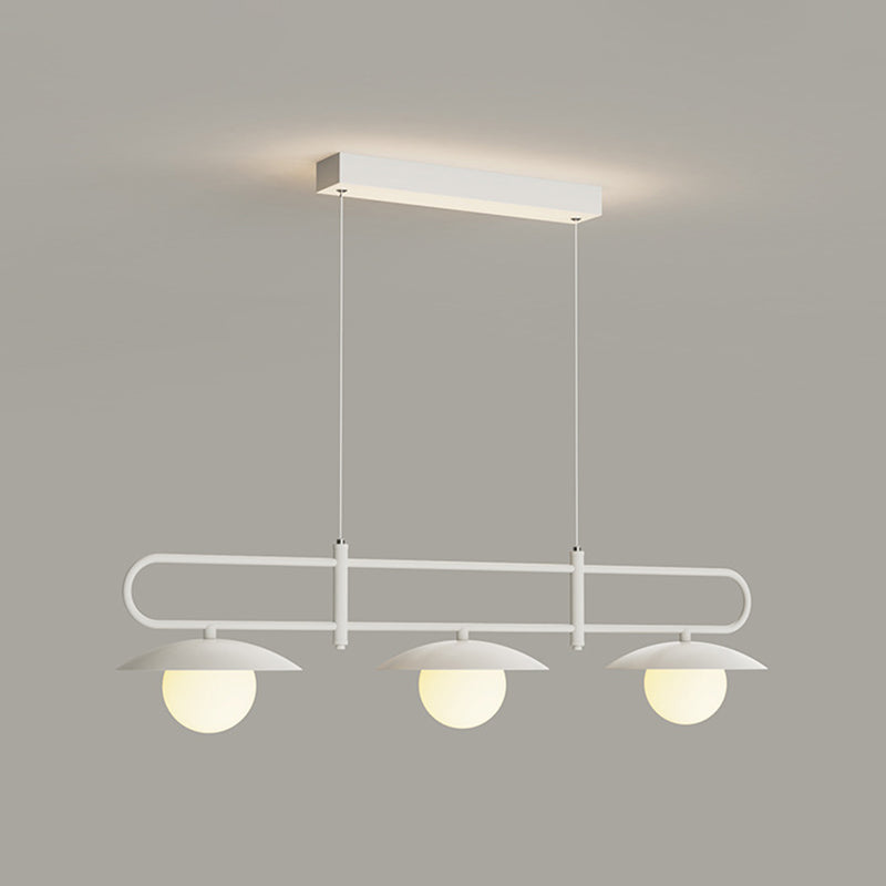 3/4-Light Contemporary Kitchen Island Lighting White Island Pendant Lighting