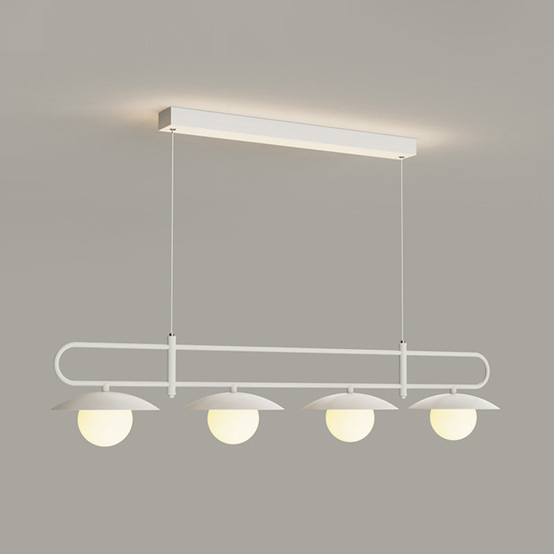 3/4-Light Contemporary Kitchen Island Lighting White Island Pendant Lighting