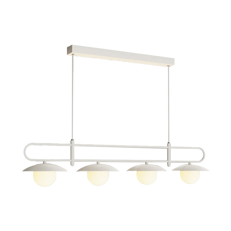 3/4-Light Contemporary Kitchen Island Lighting White Island Pendant Lighting
