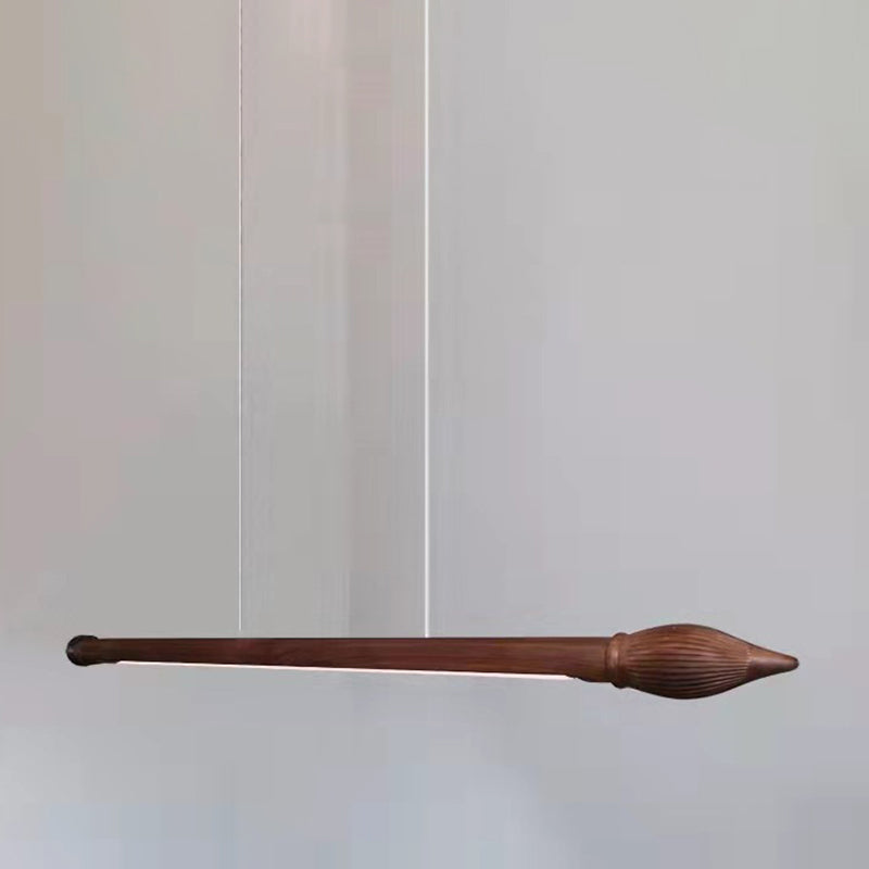 LED Bar 1 - Light Kitchen Island Lighting Black Walnut Contemporary Pendant Ceiling