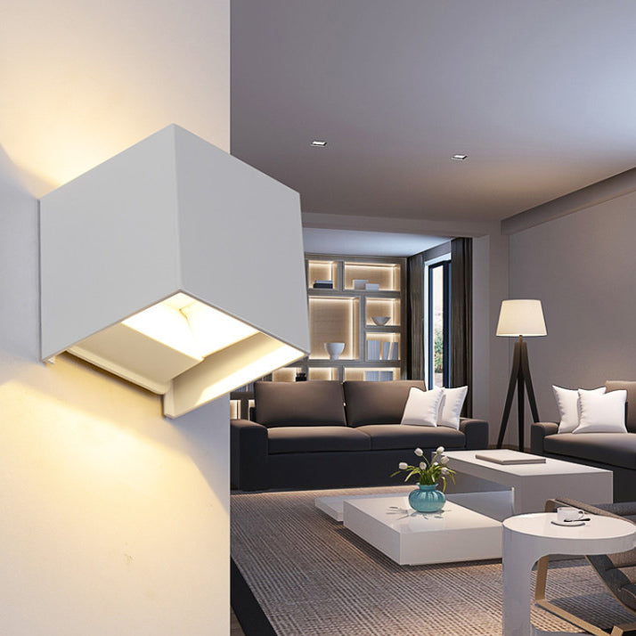 Square Wall Lighting Contemporary Metal 1 Light Wall Sconces