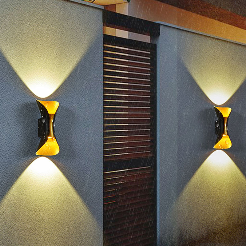 LED Modern Metal Wall Sconce Geometric Shape Wall Lamp for Courtyard