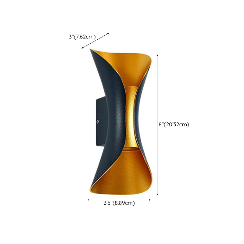 LED Modern Metal Wall Sconce Geometric Shape Wall Lamp for Courtyard