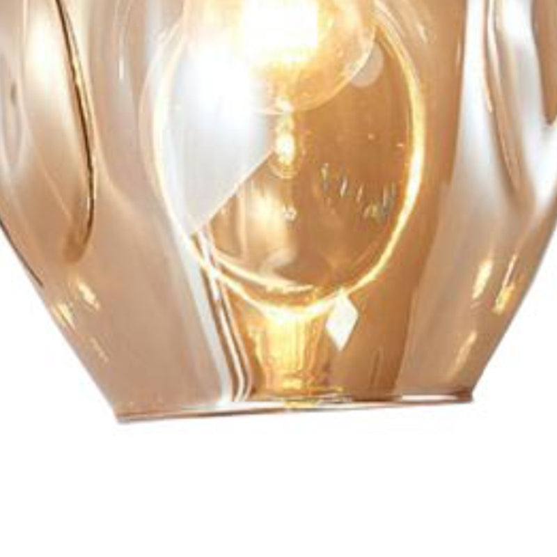 Black/Golden Lighting Contemporary Glass Shaded Wall Light for Room