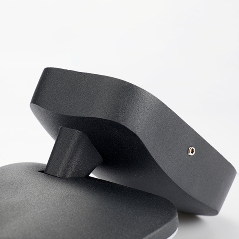 Modern Metal Wall Sconce LED Geometric Shape Wall Light with Acrylic Shade for Courtyard