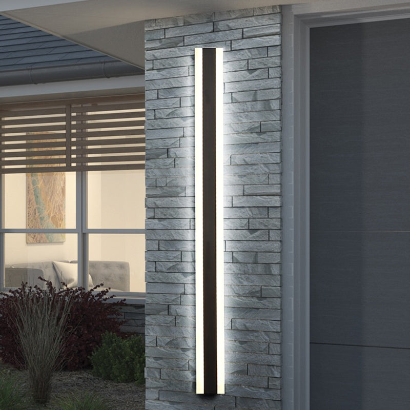 Linear Wall Lighting Simplicity Metal 1 Light Wall Sconces in Black