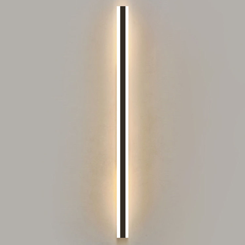 Linear Wall Lighting Simplicity Metal 1 Light Wall Sconces in Black