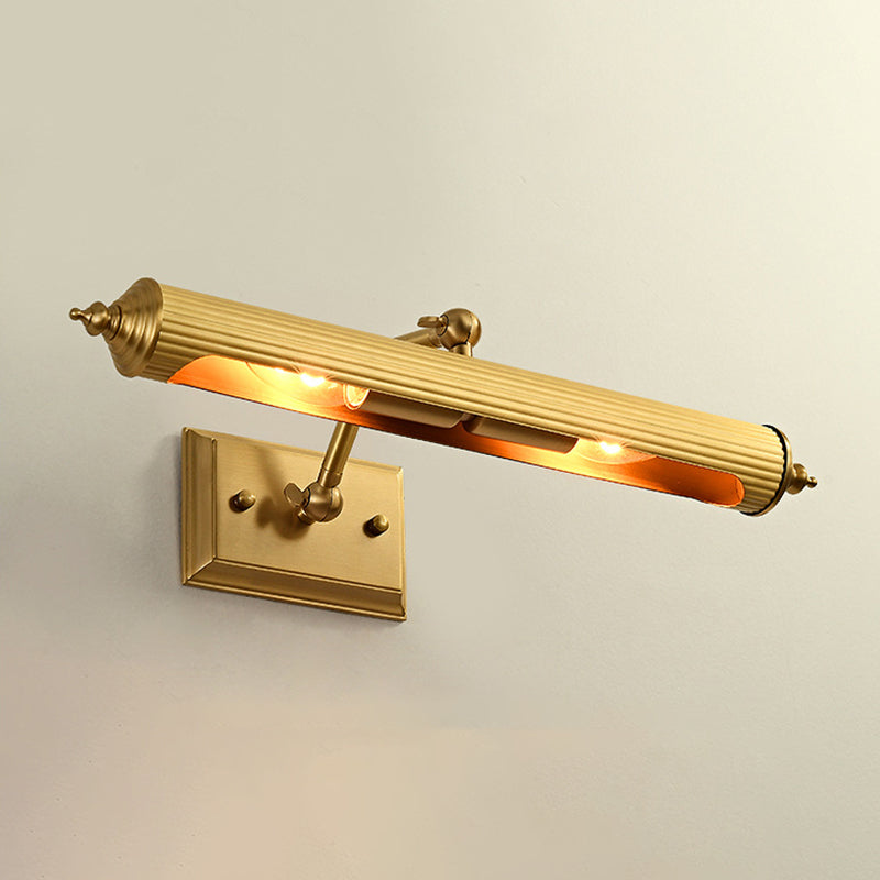 Solid Brass Bath Bar Post Modern 2 - Light Bathroom Vanity Lighting in Black / Gold