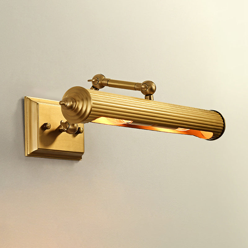 Solid Brass Bath Bar Post Modern 2 - Light Bathroom Vanity Lighting in Black / Gold