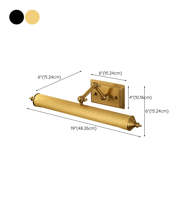 Solid Brass Bath Bar Post Modern 2 - Light Bathroom Vanity Lighting in Black / Gold