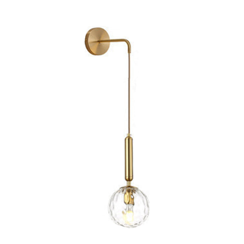 Contemporary Vanity Light Household Glass Shade Wall Light Sconce for Washroom