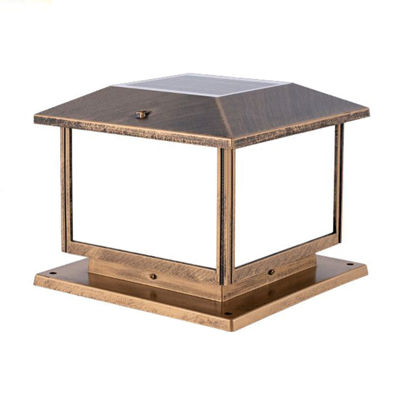 Contemporary Pillar Lamp Creative LED Solar Lighting Fixture for Garden