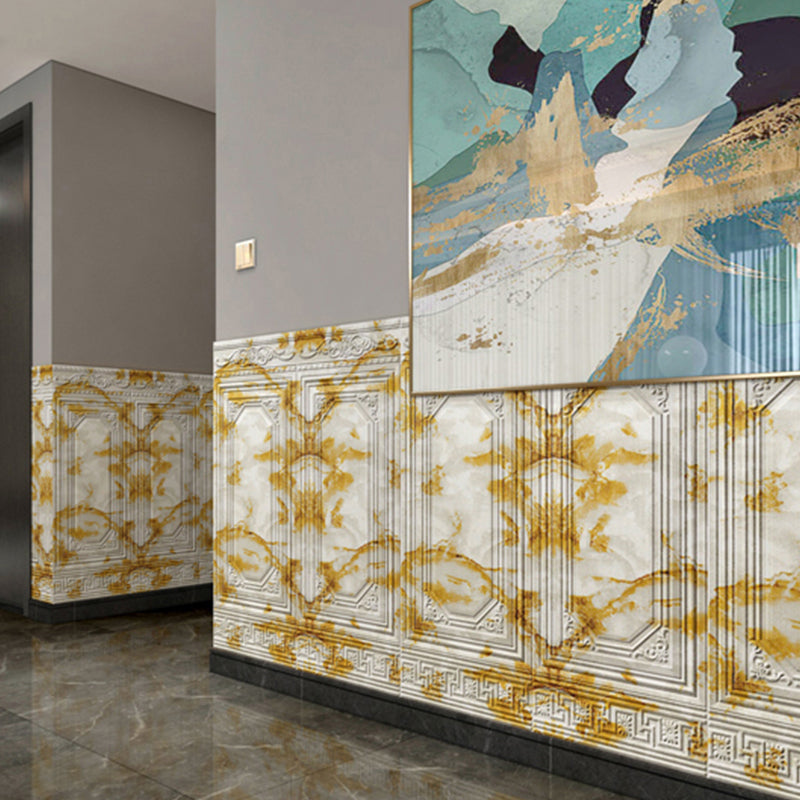 Contemporary Waterproof 3D Wainscoting Peel and Stick Indoor Wallboard