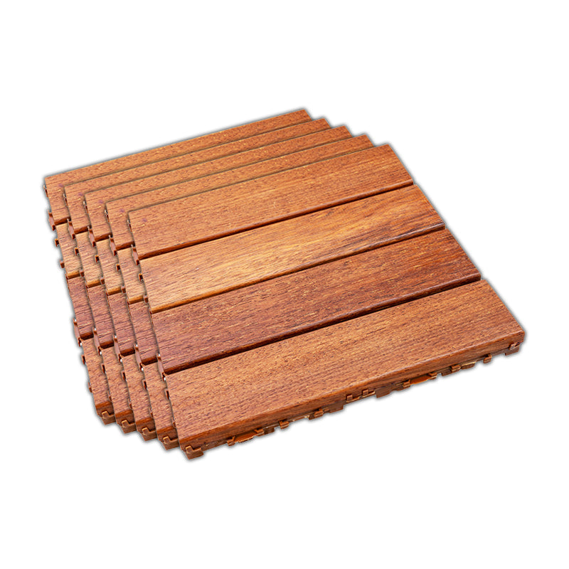 Outdoor Flooring Composite Interlocking Red Brown Decking Tiles