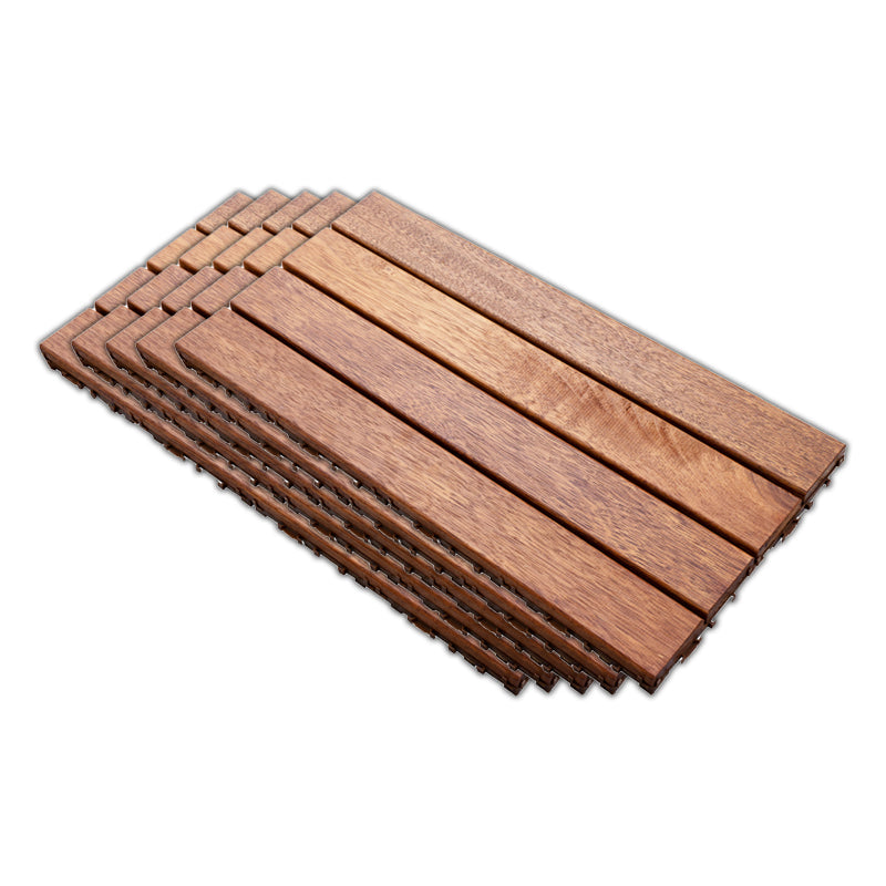 Outdoor Flooring Composite Interlocking Red Brown Decking Tiles
