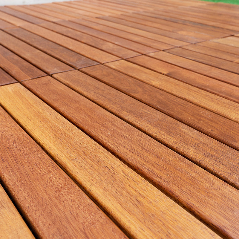 Outdoor Flooring Composite Interlocking Red Brown Decking Tiles