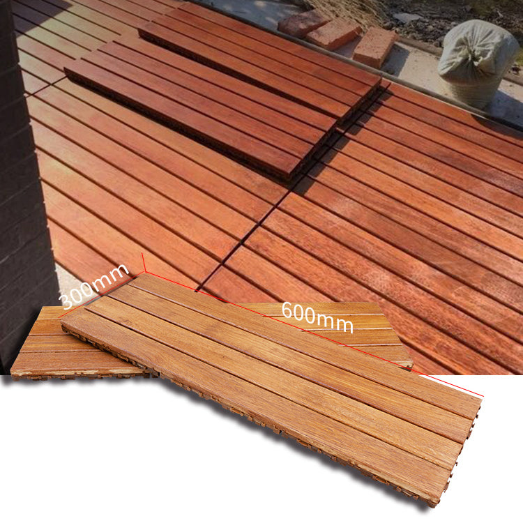 Outdoor Flooring Composite Interlocking Red Brown Decking Tiles